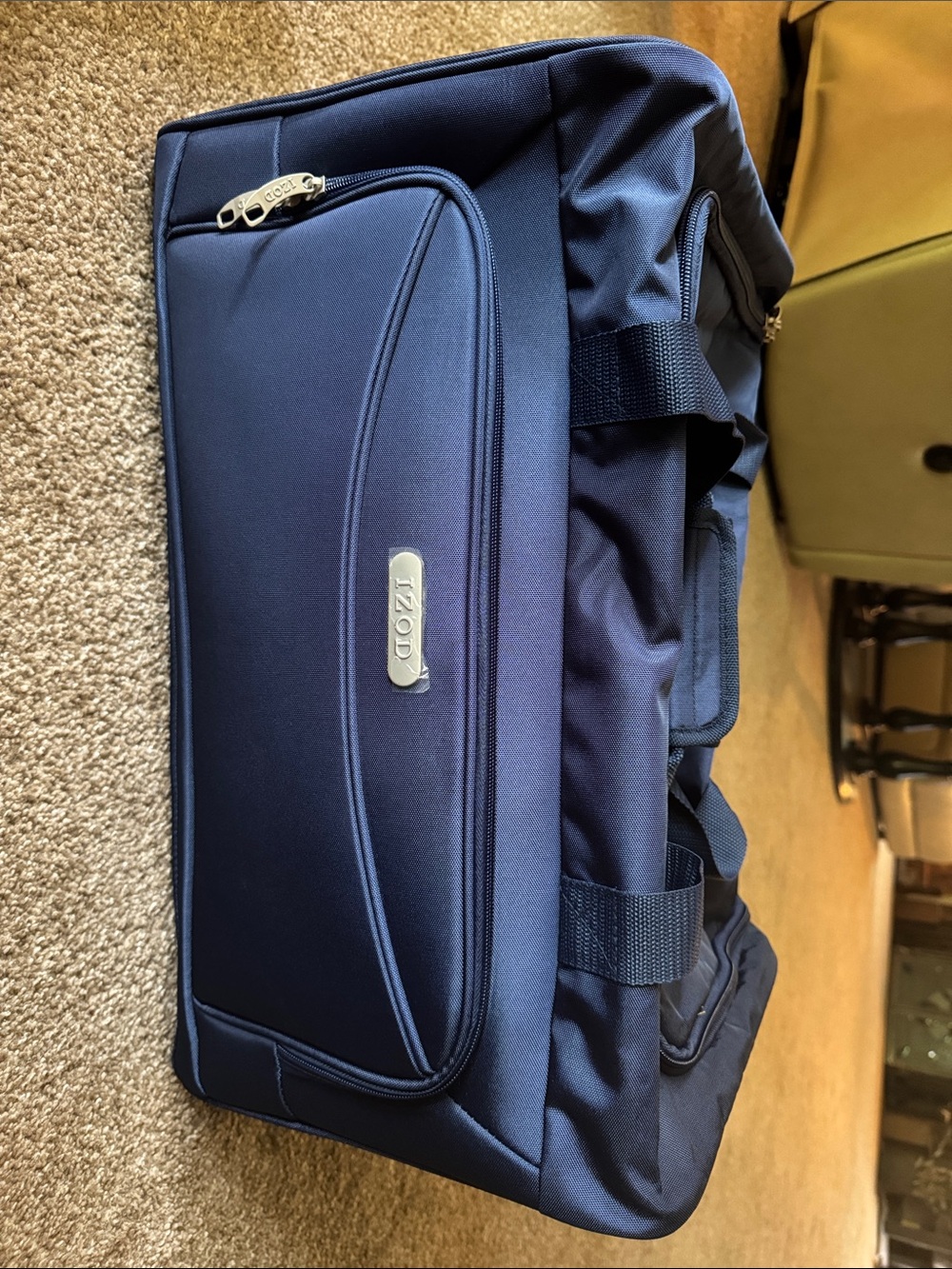 Izod Navy Blue Men's Duffel Bag with Front Pocket